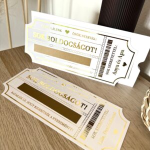Sok boldogságot kaparós sorsjegy