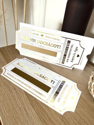 Sok boldogságot kaparós sorsjegy